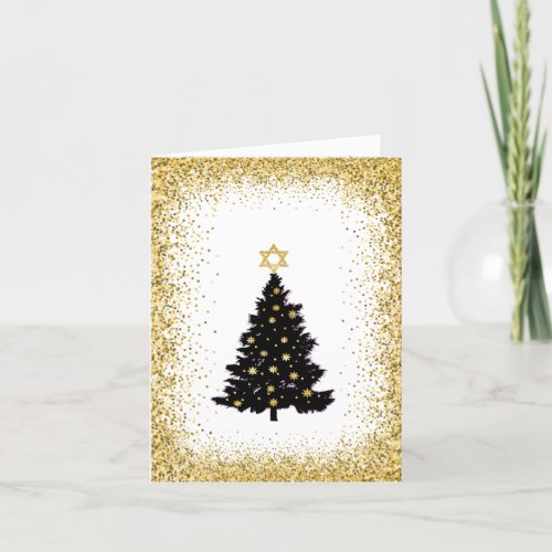 Tree with Star of David Chrismukkah Card