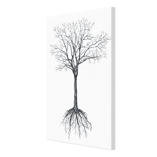 Tree without leaves canvas print | Zazzle