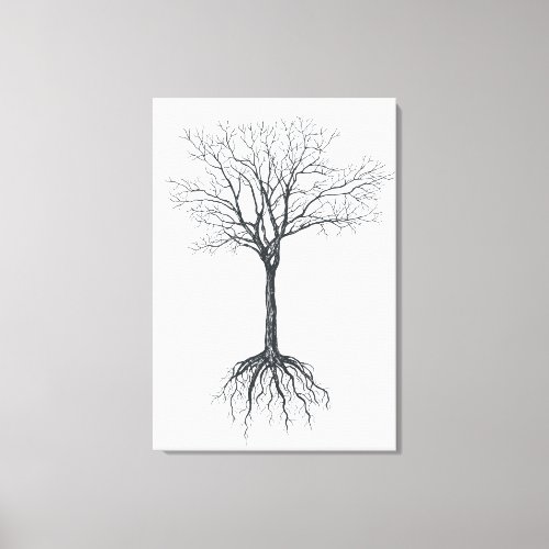 Tree without leaves canvas print