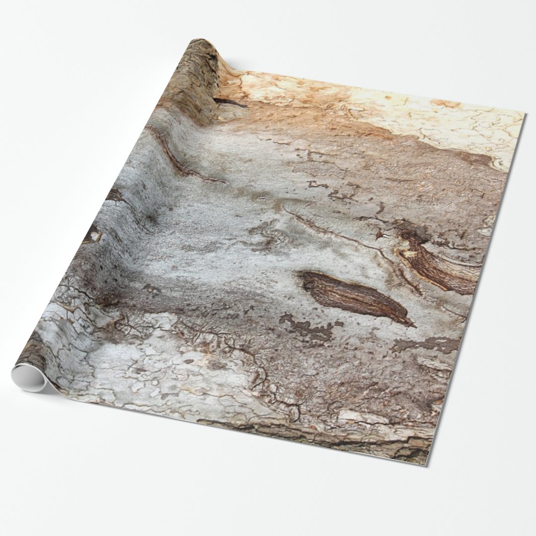 Tree Wood Bark Wrapping Paper Zazzle