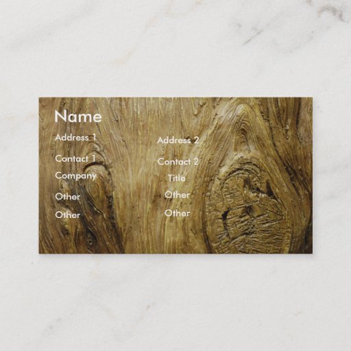 Customizable Tree Wood Profile Card Business Cards