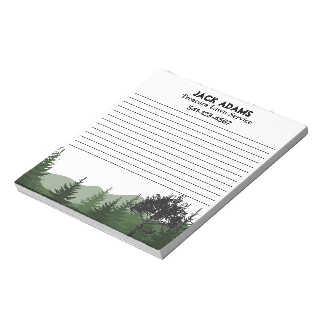 Treecare Lawn Service Note Pad (Rotated)