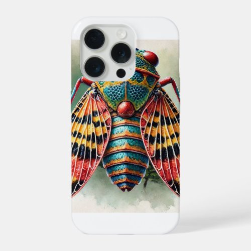 Treehopper Insect 150624IREF101 _ Watercolor iPhone 15 Pro Case