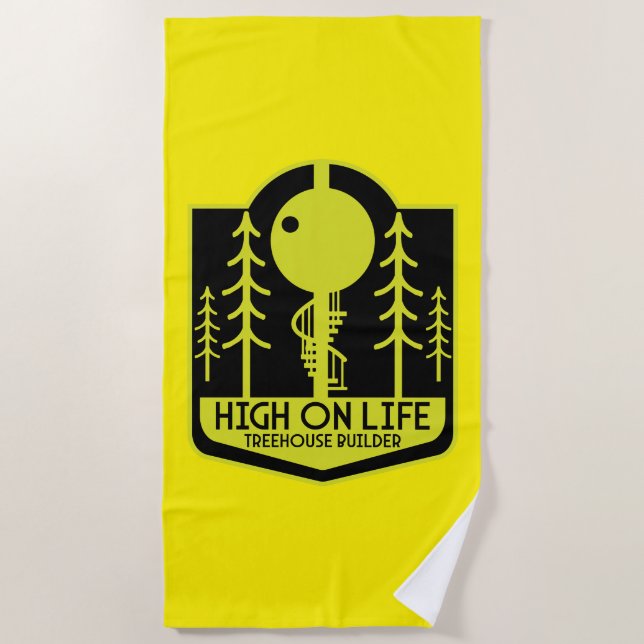 Treehouse Boy Back To School Beach Towel (Front)