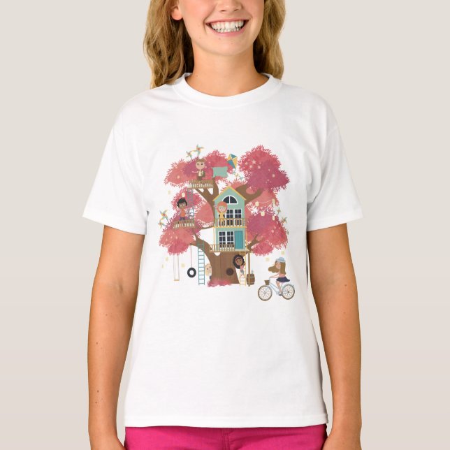 Treehouse Collection Girls Ruffle T-Shirt (Front)