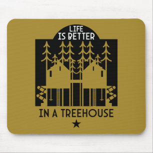Treehouse Playhouse Back To School Mouse Pad