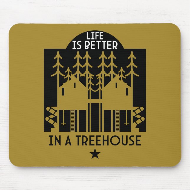 Treehouse Playhouse Back To School Mouse Pad (Front)