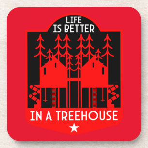 Treehouse Playhouse Gifts And Apparel Beverage Coaster