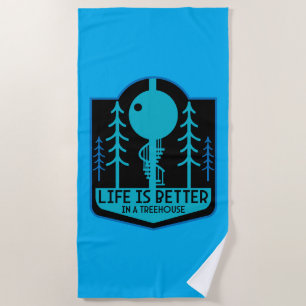 Treehouses Back To School Beach Towel