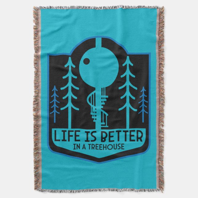 Treehouses Back To School Throw Blanket (Front Vertical)