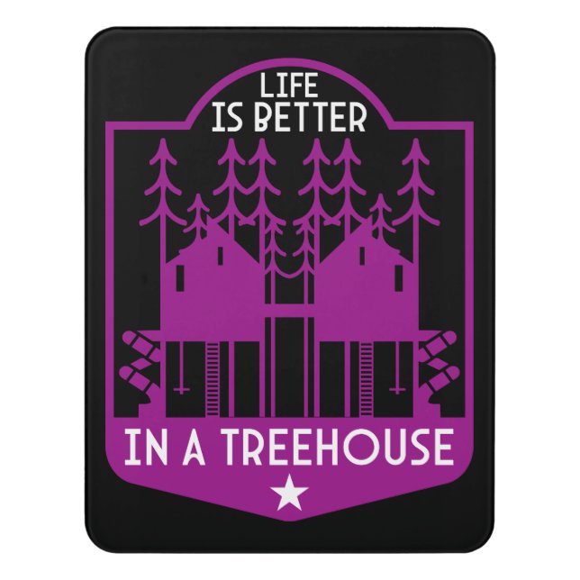 Treehouses Door Sign (Contemporary Vert)