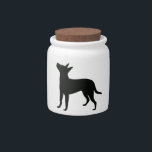 Treeing Feist Treat Jar<br><div class="desc">Treats for people or dogs! The Feist is a small alert and agile dog bred for hunting small game. ------ To change the background color where that option is available, click the Customize button. Click on Edit and select Background. Pick the background color of your choice.</div>