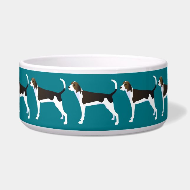 Treeing Walker Coonhound Basic Breed Customizable Bowl (Front)