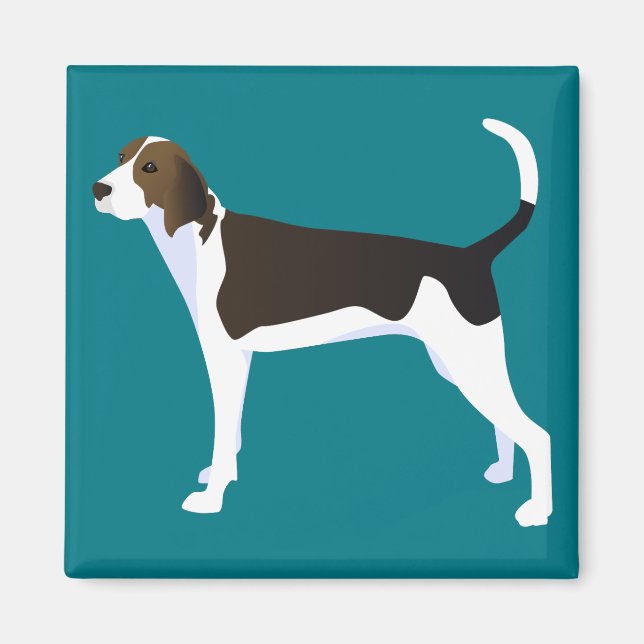 Treeing Walker Coonhound Basic Breed Customizable Magnet (Front)