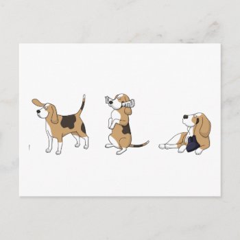 Treeing Walker Coonhound Cartoon 2 Postcard by BreakoutTees at Zazzle