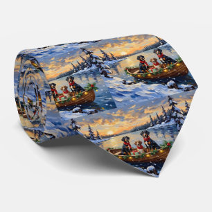 Treeing Walker Coonhound Christmas Boat Holiday Neck Tie