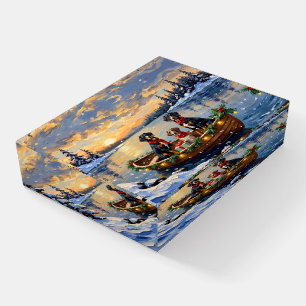 Treeing Walker Coonhound Christmas Boat Holiday Paperweight