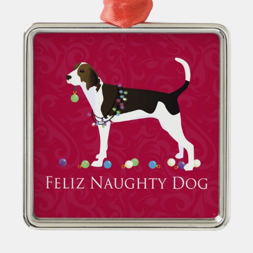 Treeing Walker Coonhound Christmas Metal Ornament