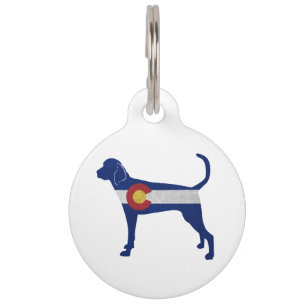 Treeing Walker Coonhound Colorado Flag Pet ID Tag