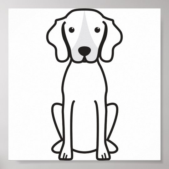 Treeing Walker Coonhound Dog Cartoon Poster | Zazzle.com