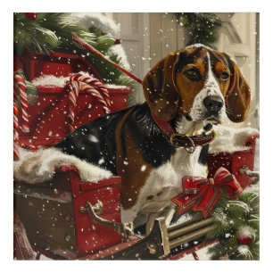 Treeing Walker Coonhound Dog Christmas Festive Acrylic Print