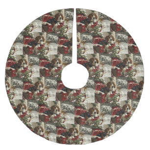 Treeing Walker Coonhound Dog Christmas Festive Brushed Polyester Tree Skirt