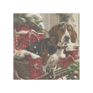 Treeing Walker Coonhound Dog Christmas Festive Gallery Wrap