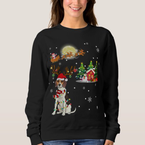 Treeing Walker Coonhound Dog Light Christmas Reind Sweatshirt