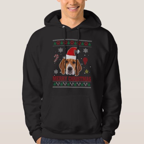 Treeing Walker Coonhound Dog Santa Ugly Costume Xm Hoodie