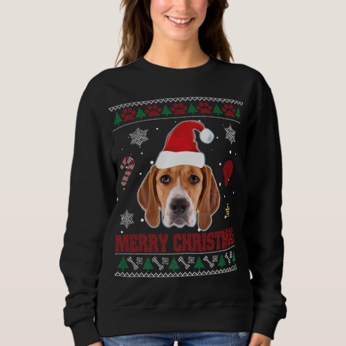 Treeing Walker Coonhound Dog Santa Ugly Costume Xm Sweatshirt