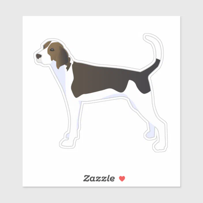 Personalized Treeing Walker Coonhound Dog Side View Silhouette Sticker Zazzle Com