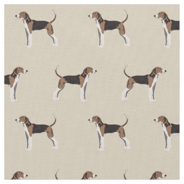 Treeing Walker Coonhound dog tan Fabric (Close Up)