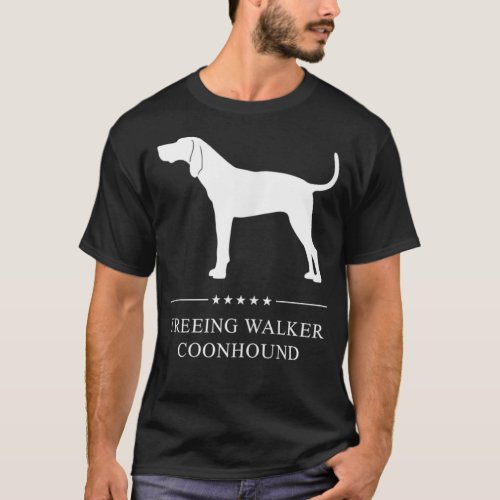 Treeing Walker Coonhound Dog White Silhouette  T_Shirt