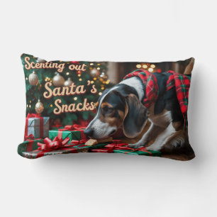 Treeing Walker Coonhound Festive Holiday Christmas Lumbar Pillow