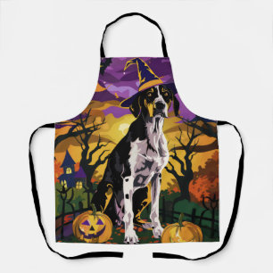 Treeing Walker Coonhound Halloween Witch Pumpkin Apron