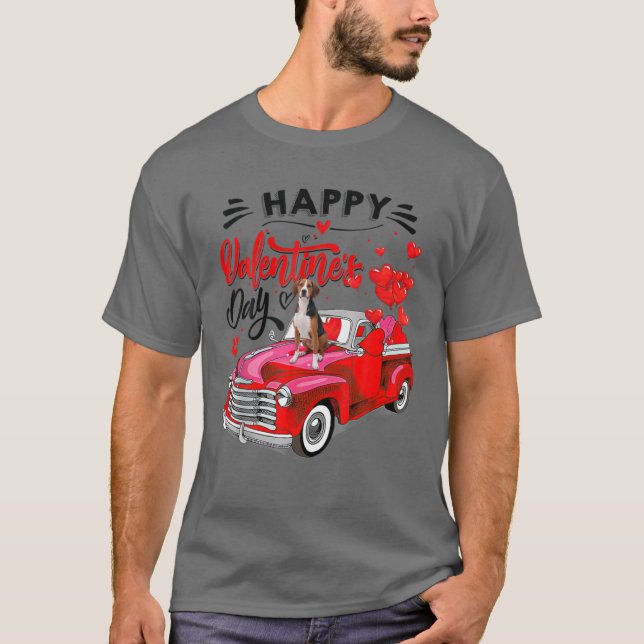 Treeing Walker Coonhound Happy Valentine's Day Cla T-Shirt (Front)