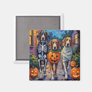 Treeing Walker Coonhound In Halloween Costumes Magnet