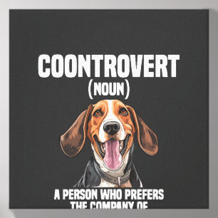 Treeing Walker Coonhound Lover Dog Coontrovert Canvas Photo Tile