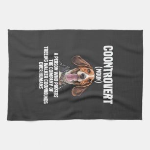 Treeing Walker Coonhound Lover Dog Coontrovert Kitchen Towel