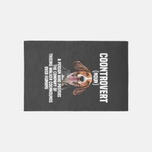 Treeing Walker Coonhound Lover Dog Coontrovert Rug