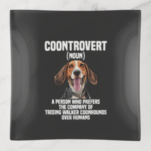 Treeing Walker Coonhound Lover Dog Coontrovert Trinket Tray
