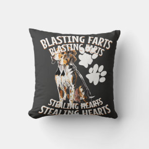 Treeing Walker Coonhound Lover Dog Owner Blasting Throw Pillow