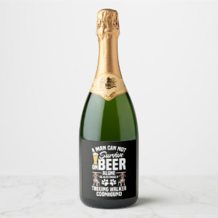 Treeing Walker Coonhound Owner Also Needs Sparkling Wine Label
