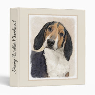 Treeing Walker Coonhound Painting - Original Art 3 Ring Binder