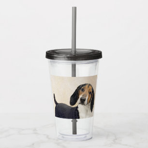 Treeing Walker Coonhound Painting - Original Art Acrylic Tumbler