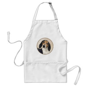 Treeing Walker Coonhound Painting - Original Art Adult Apron