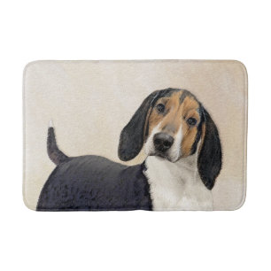 Treeing Walker Coonhound Painting - Original Art Bath Mat