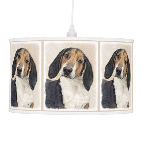 Treeing Walker Coonhound Painting _ Original Art Ceiling Lamp