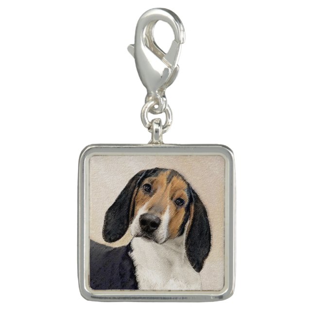 Treeing Walker Coonhound Painting - Original Art Charm (Front)