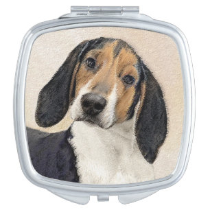 Treeing Walker Coonhound Painting - Original Art Compact Mirror